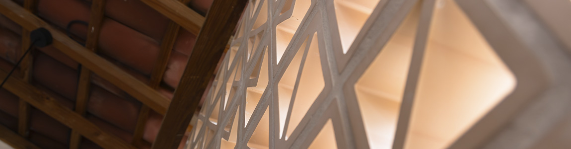 WC ahorrador de agua color blanco con un fondo en tonos oscuros dentro de un baño de la Design House